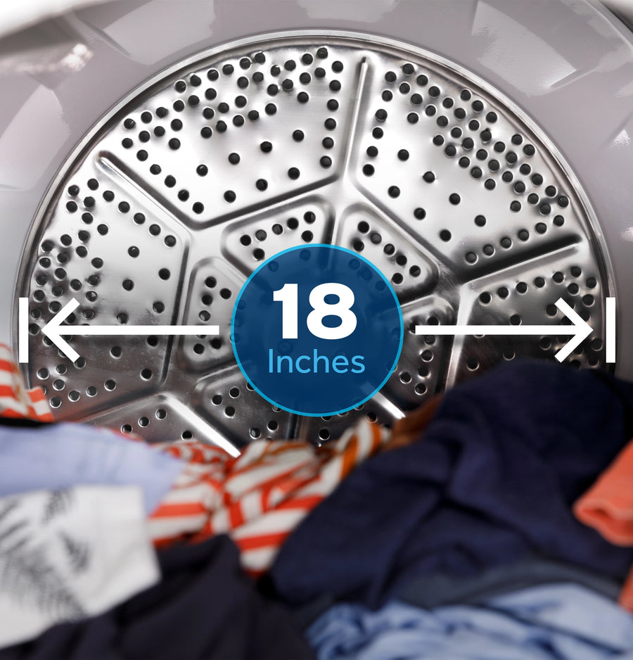 GE 7.2 cu. ft. Capacity Electric Dryer with Up To 120 ft. Venting and Extended Tumble GE9903 - GTD48EASWWB - New in Box