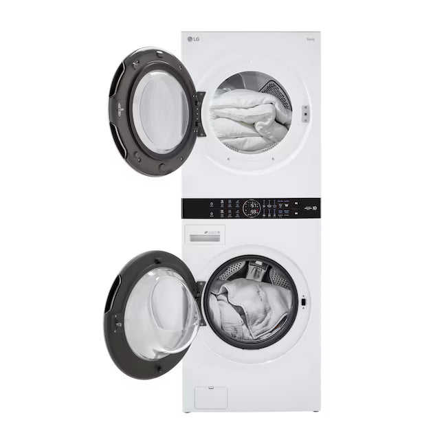LG Front Load Wash Tower with Center Control 4.5 Cu. Ft. Washer and 7.4 Cu. Ft. Dryer 22321445 - WKE100HWA - Open Box