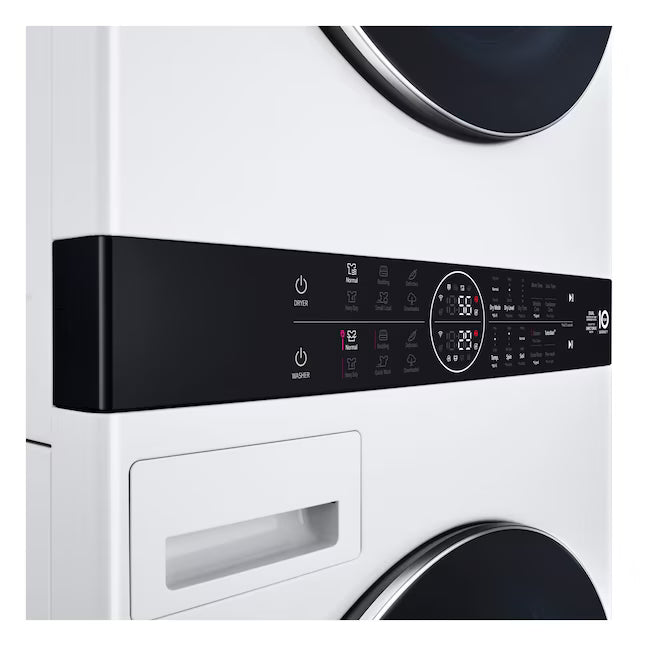LG Single Unit LG WashTower™ with Center Control™ 5.0 cu. ft. Front Load Washer and 7.8 cu. ft. Electric Ventless Heat Pump Dryer 30133SD116 - WKHC252HWA - Scratch & Dent (Minor)