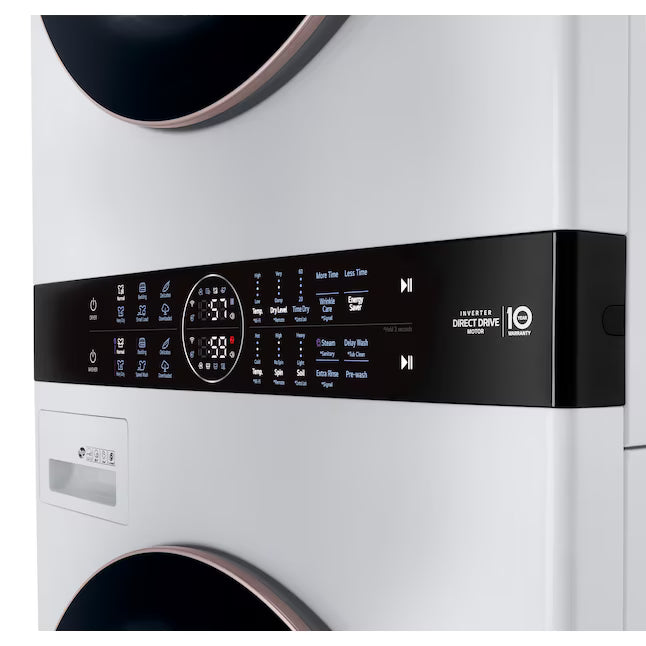 LG Front Load Wash Tower with Center Control 4.5 Cu. Ft. Washer and 7.4 Cu. Ft. Dryer 22321445 - WKE100HWA - Open Box