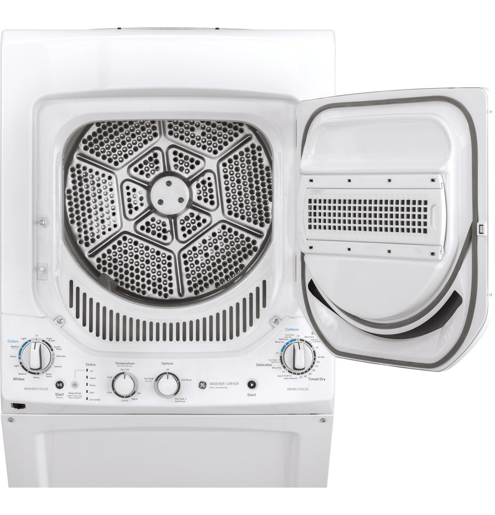 Pictures of GE Unitized Spacemaker® 2.3 cu. ft. Capacity Washer with Stainless Steel Basket and 4.4 cu. ft. Capacity Electric Dryer 251310SD915 - GUD24ESSMWW - Scratch & Dent (Minor) - Neu Appliance Outlet - Discount Appliance Outlet in Austin, Tx