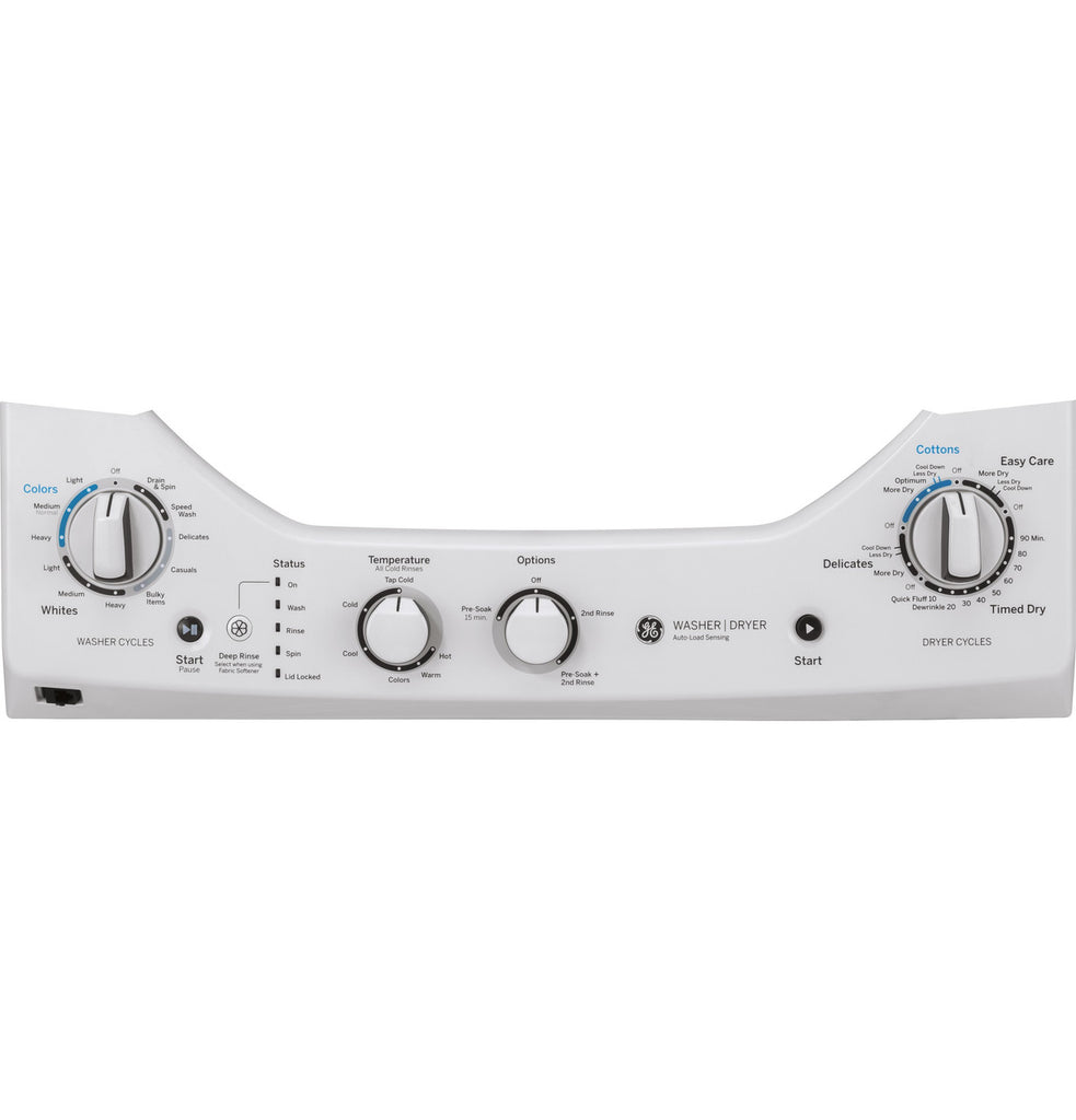 Pictures of GE Unitized Spacemaker® 2.3 cu. ft. Capacity Washer with Stainless Steel Basket and 4.4 cu. ft. Capacity Electric Dryer 251310SD915 - GUD24ESSMWW - Scratch & Dent (Minor) - Neu Appliance Outlet - Discount Appliance Outlet in Austin, Tx
