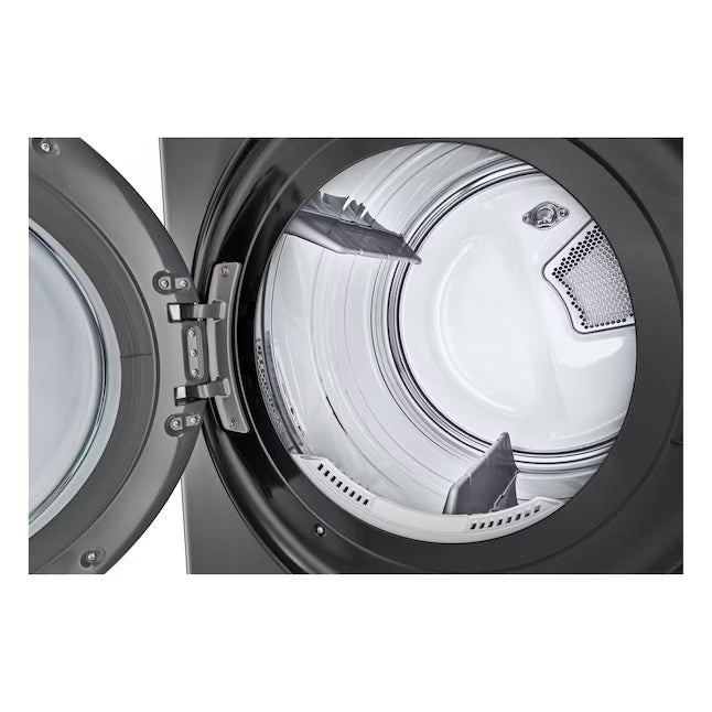 LG Single Unit Front Load WashTower™ with Center Control® 5.0 cu.ft. Washer and 7.4 cu.ft. Electric Dryer in Black Steel 22421769 - WKEX300HBA - Scratch & Dent (Moderate)