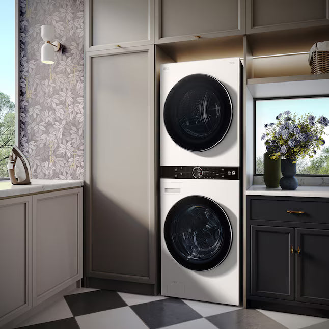 LG Single Unit LG WashTower™ with Center Control™ 5.0 cu. ft. Front Load Washer and 7.8 cu. ft. Electric Ventless Heat Pump Dryer 30133SD116 - WKHC252HWA - Scratch & Dent (Minor)