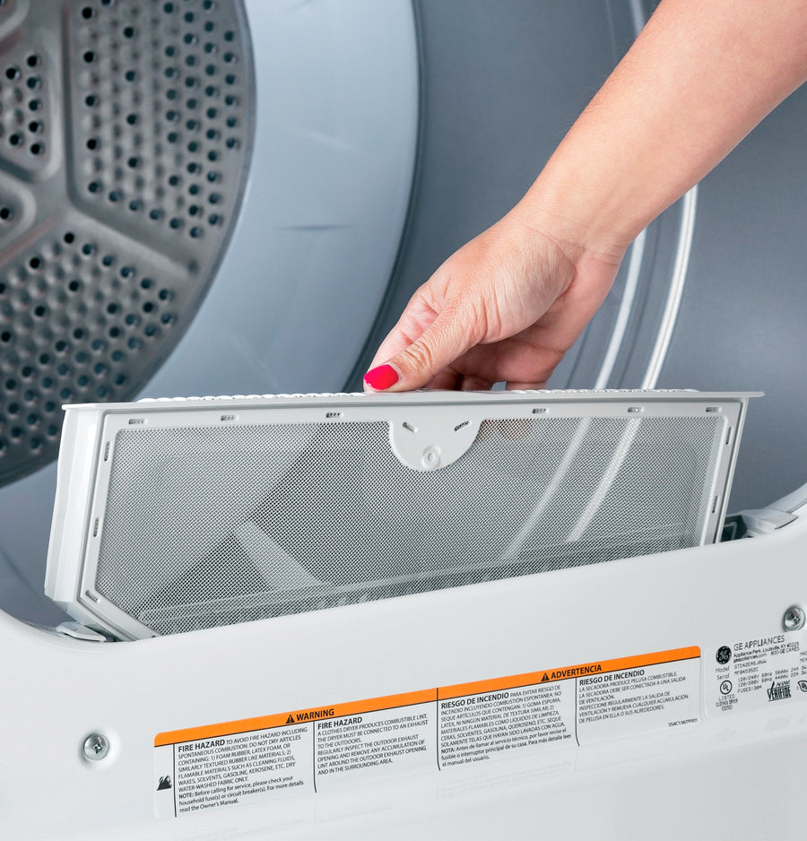 GE 7.2 cu. ft. Capacity Electric Dryer with Up To 120 ft. Venting and Extended Tumble GE9903 - GTD48EASWWB - New in Box