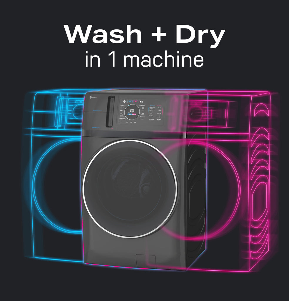 Pictures of GE Profile Energy Star Ultra Fast 4.8 Cu. Ft. Capacity 2-in-1 Washer and Dryer with Ventless Inverter Heat Pump Technology and Pet Hair Removal PFQ97HSPVDS - New - Neu Appliance Outlet - Discount Appliance Outlet in Austin, Tx