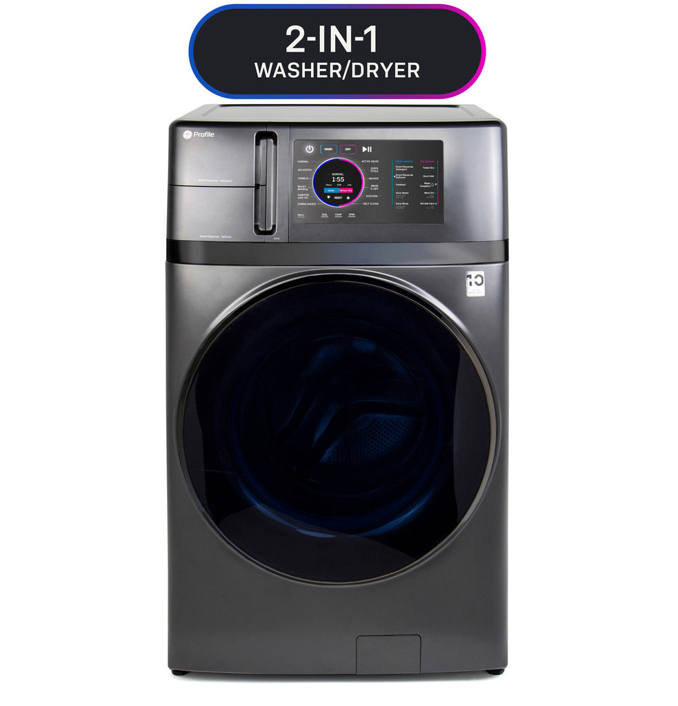 Pictures of GE Profile Energy Star Ultra Fast 4.8 Cu. Ft. Capacity 2-in-1 Washer and Dryer with Ventless Inverter Heat Pump Technology and Pet Hair Removal PFQ97HSPVDS - New - Neu Appliance Outlet - Discount Appliance Outlet in Austin, Tx