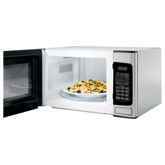 GE 1.1-cu ft 950 -Watt Countertop Microwave in Stainless Steel GCST11N1WSS - Scratch & Dent (Minor)