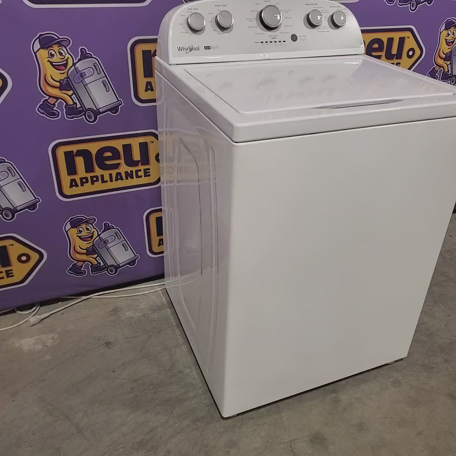Pictures of Whirlpool 3.8–3.9 Cu. Ft. Top Load Washer with 2 in 1 Removable Agitator and Soil Level Selection WTW4957PW - Certified Refurbished and Whirlpool 7-cu ft Vented Electric Dryer WED4815EW - Certified Refurbished - Neu Appliance Outlet - Discount Appliance Outlet in Austin, Tx