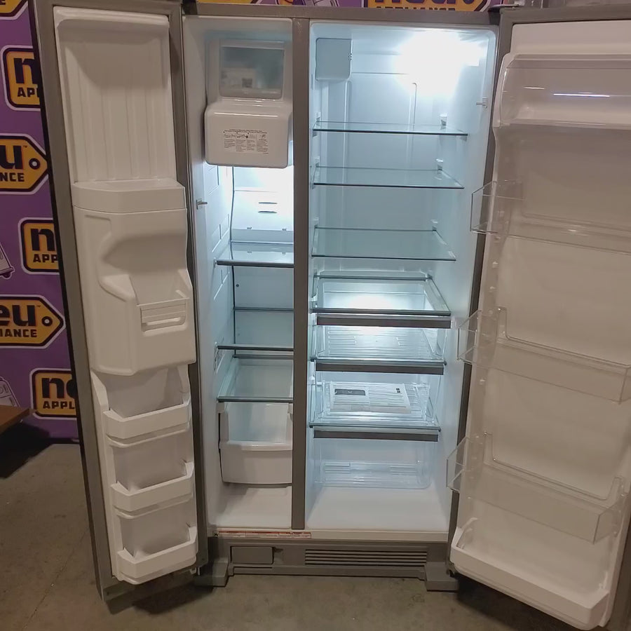 Pictures of Whirlpool 33 Inch Wide Side by Side 21 Cu. Ft. Refrigerator with Can Caddy and Frameless Glass Shelves in Fingerprint Resistant Stainless Steel WRS321SDHZ - Scratch & Dent (Minor) - Neu Appliance Outlet - Discount Appliance Outlet in Austin, Tx