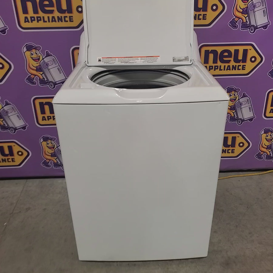 Pictures of GE® 4.5 cu. ft. Capacity Washer with Stainless Steel Basket in White GTW465ASNWW - Certified Refurbished and GE White Electric 7.2 Cu. Ft. Dryer with Aluminized Alloy Drum GTD42EASJWW - Certified Refurbished - Neu Appliance Outlet - Discount Appliance Outlet in Austin, Tx