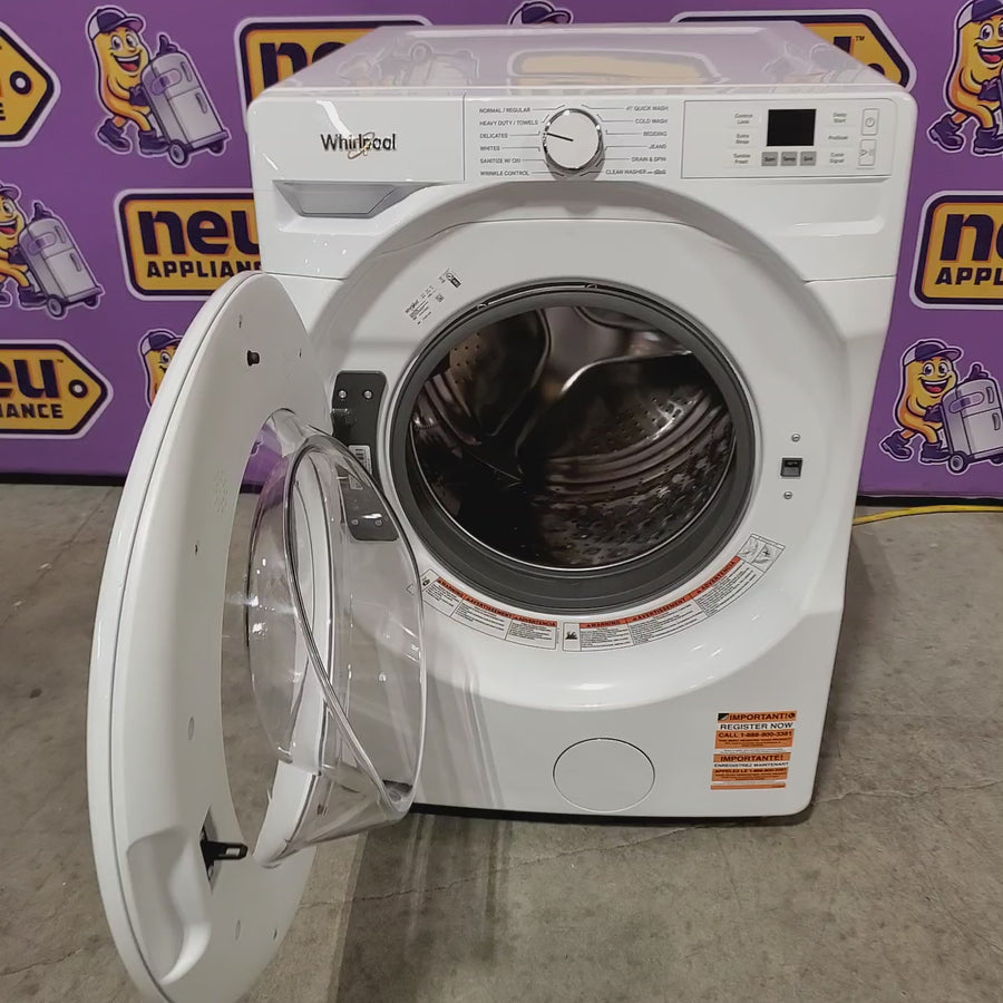 Pictures of Whirlpool White Front Load Energy Star 4.5 Cu. Ft. Washer with Tumble Fresh Option WFW4720RW - Open Box and Whirlpool 7.4 cu. ft. ENERGY STAR® Front Load Electric Dryer with Wrinkle Shield™ Option 16294 - WED4720RW - Scratch & Dent (MInor) - Neu Appliance Outlet - Discount Appliance Outlet in Austin, Tx