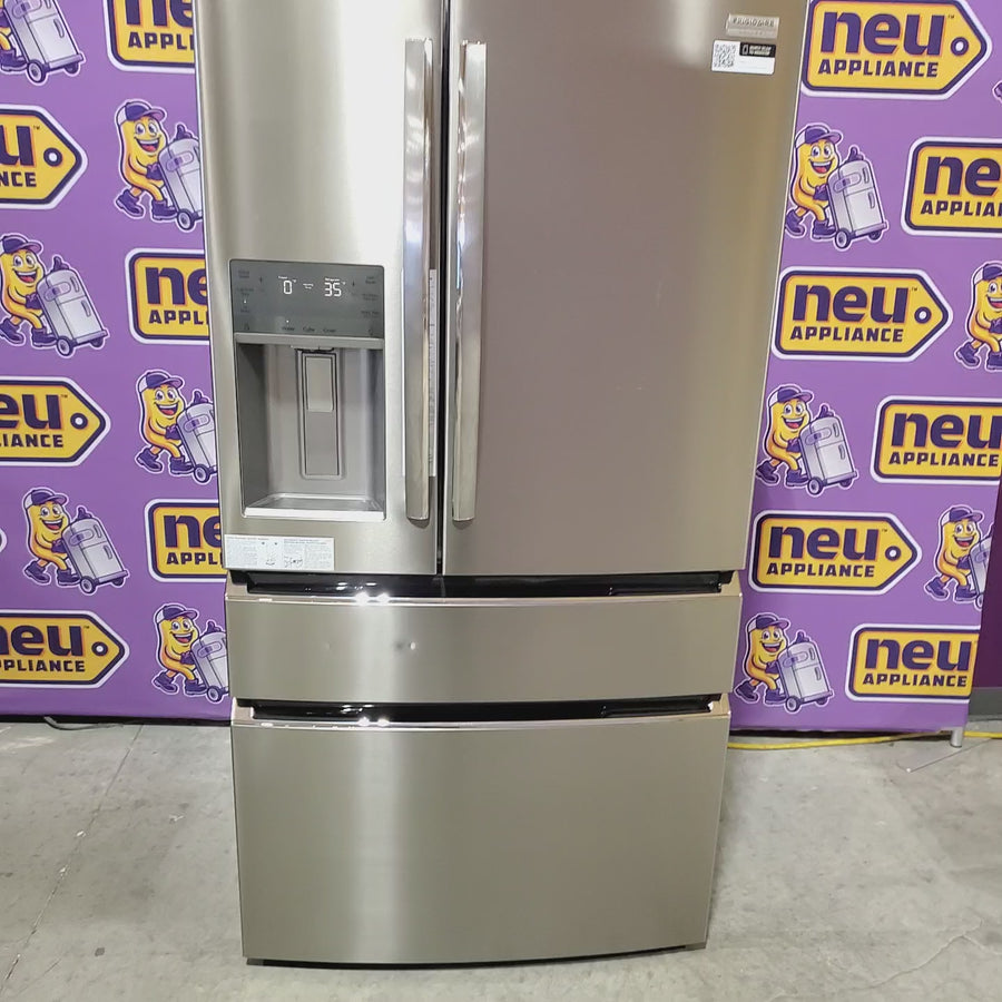 Pictures of Frigidaire Gallery 22 Cu. Ft. 4-Door Counter-depth French Door Refrigerator with Ice Maker (Fingerprint Resistant Stainless Steel) ENERGY STAR 22421732 - GRMC2273CF - Scratch & Dent (Moderate) - Neu Appliance Outlet - Discount Appliance Outlet in Austin, Tx