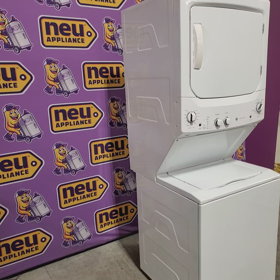 Pictures of GE 3.8 cu. ft. Washer 5.9 cu. ft. Long Vent Electric Dryer Combo in White GUV27ESSMWW - Certified Refurbished - Neu Appliance Outlet - Discount Appliance Outlet in Austin, Tx