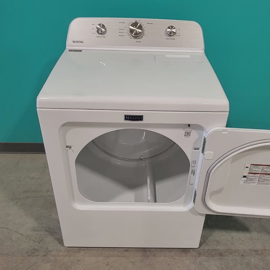 Pictures of Maytag Top Load 4.5 Cu. Ft. Washer with Extra Power MVW5035MW and Maytag Top Load 7.0 Cu. Ft. Electric Dryer with Wrinkle Prevent Phase MED4500MW - Scratch and Dent (Minor) - Neu Appliance Outlet - Discount Appliance Outlet in Austin, Tx