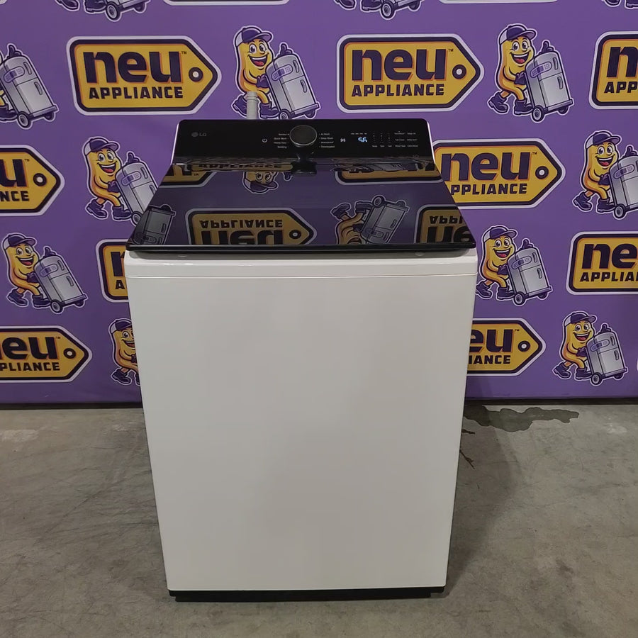 Pictures of LG 5.5 cu. ft. Mega Capacity Top Load Washer with Impeller in Alpine White WT8400CW - Open Box and LG 7.3 cu. ft. Vented SMART Gas Dryer in White with EasyLoad Door, TurboSteam and Sensor Dry Technology 16269 - DLGX8601WE - Scratch & Dent (Minor) - Neu Appliance Outlet - Discount Appliance Outlet in Austin, Tx