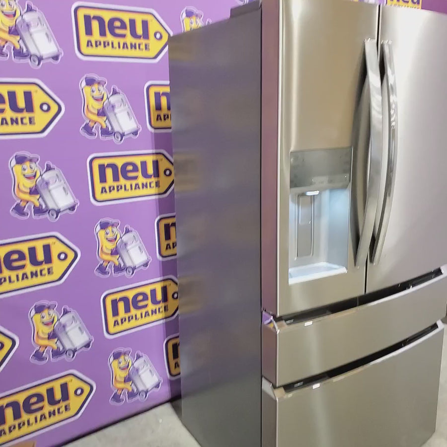 Pictures of Frigidaire Gallery 22 Cu. Ft. 4-Door Counter-depth French Door Refrigerator with Ice Maker (Fingerprint Resistant Stainless Steel) ENERGY STAR GRMC2273CF - Scratch & Dent (Moderate) - Neu Appliance Outlet - Discount Appliance Outlet in Austin, Tx