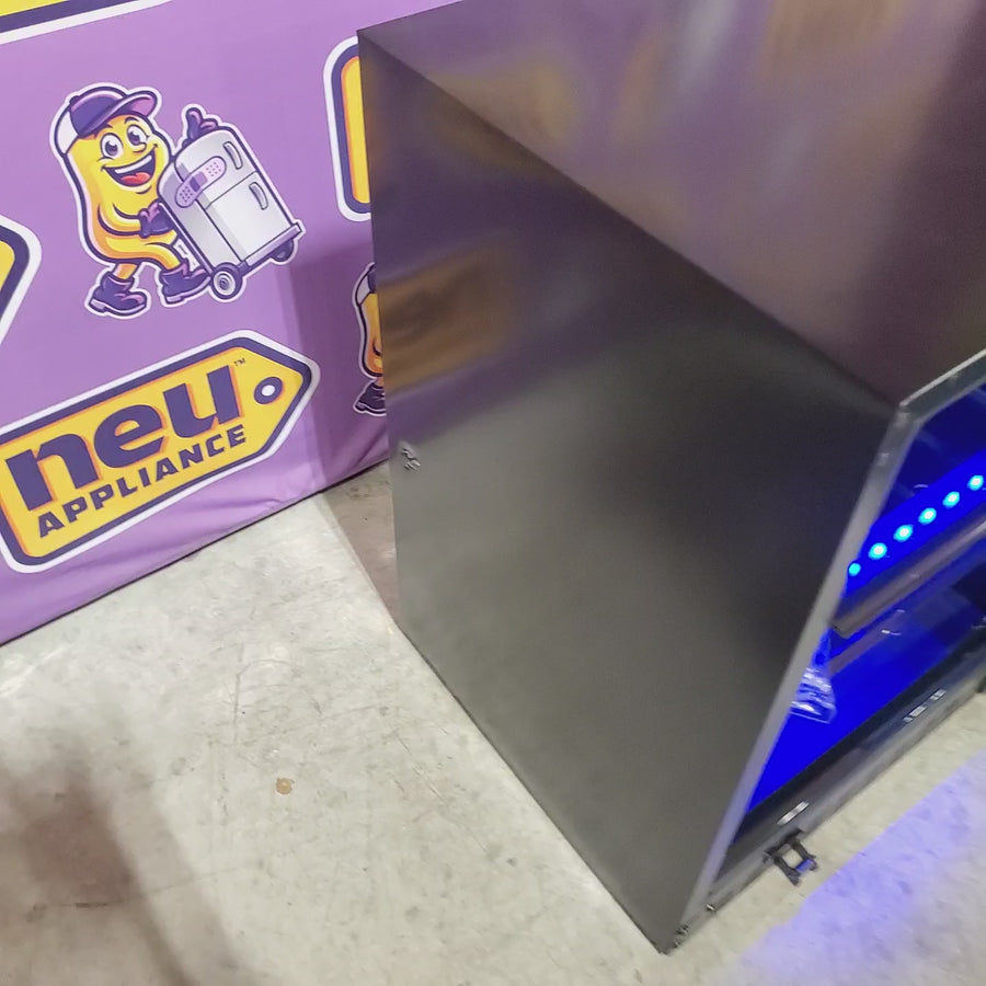 Pictures of Azure 24 Inch Compact Refrigerator with Blue LED Lighting, Field Reversible Door, Auto Defrost, A.D.A. Compliant and 5.1 cu. ft. Capacity 11110459 - A124R-S - Scratch & Dent (Moderate) - Neu Appliance Outlet - Discount Appliance Outlet in Austin, Tx