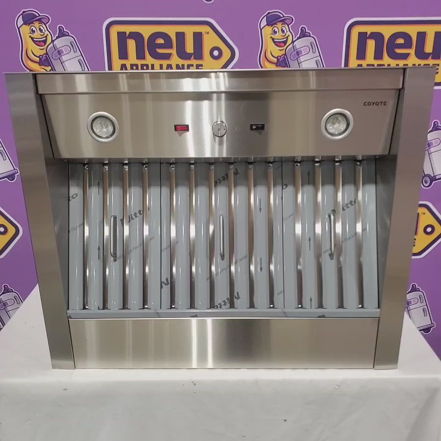 Pictures of Coyote 36 Inch Stainless Steel Linear Ventilation Insert for Outdoor Grill with Baffle Filter, Removable Grease Filters C1LINER36 - Open Box - Neu Appliance Outlet - Discount Appliance Outlet in Austin, Tx