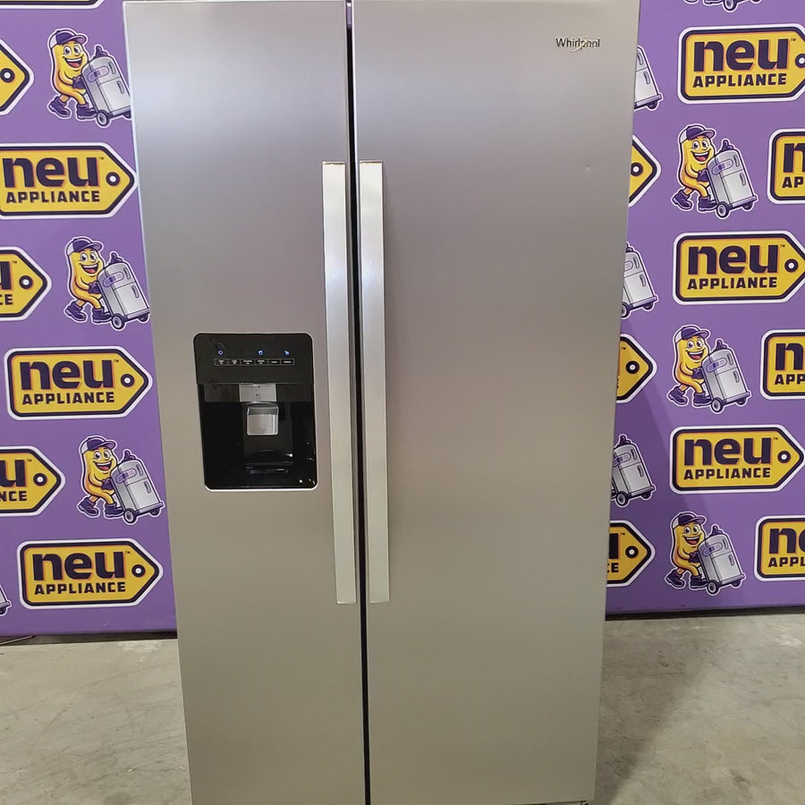 Pictures of Whirlpool 24 cu ft Capacity Side By Side Refrigerator with Ice and Water Dispenser in Fingerprint Resistant Stainless Steel 22221424 - WRS315SDHZ - Scratch & Dent (Minor) - Neu Appliance Outlet - Discount Appliance Outlet in Austin, Tx