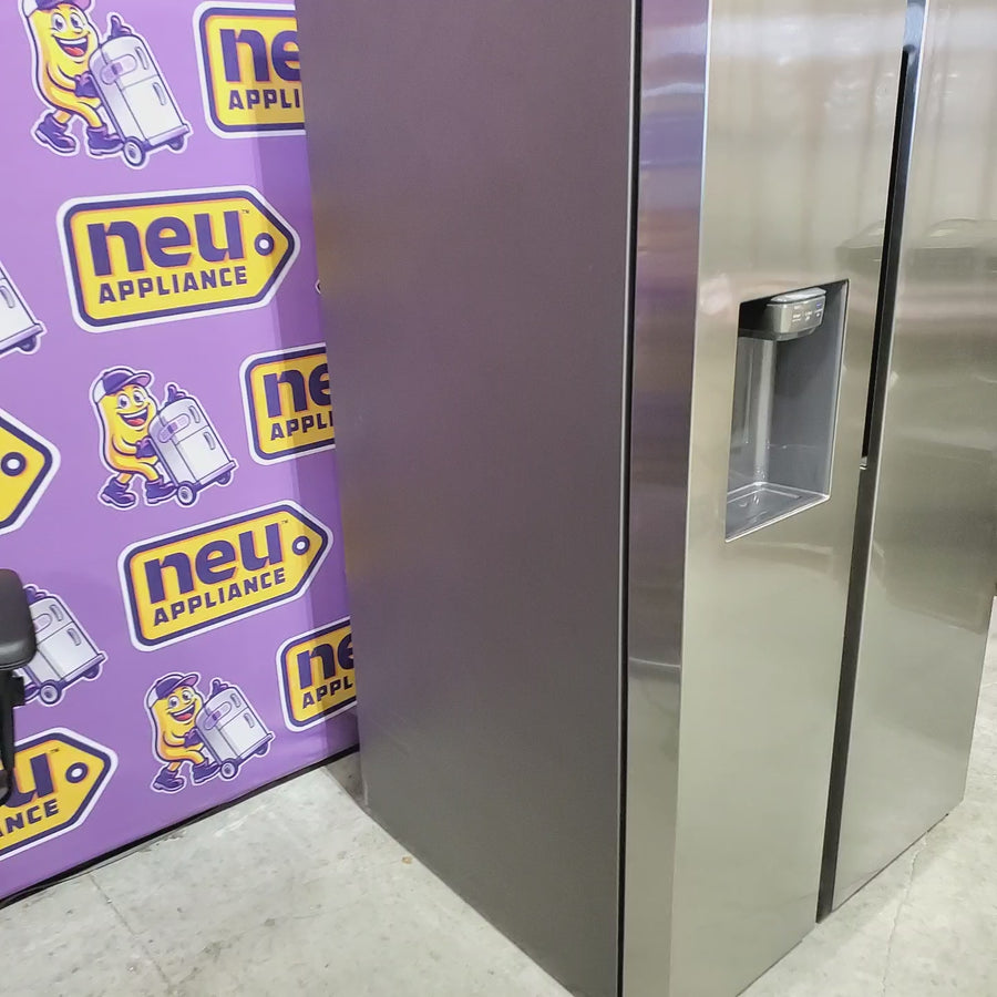 Pictures of Samsung 27.4-cu ft Side-by-Side Refrigerator with Ice Maker in Fingerprint Resistant Stainless Steel RS27T5200SR - Scratch & Dent (Minor) - Neu Appliance Outlet - Discount Appliance Outlet in Austin, Tx