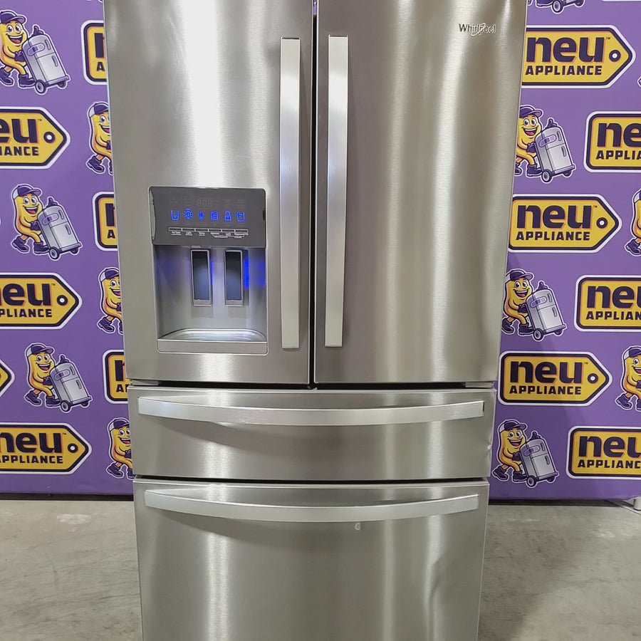 Pictures of Whirlpool French Door Bottom Mount Refrigerator in Fingerprint Resistant Stainless Steel 22121491 - WRMF3636RZ - Scratch & Dent (Moderate) - Neu Appliance Outlet - Discount Appliance Outlet in Austin, Tx