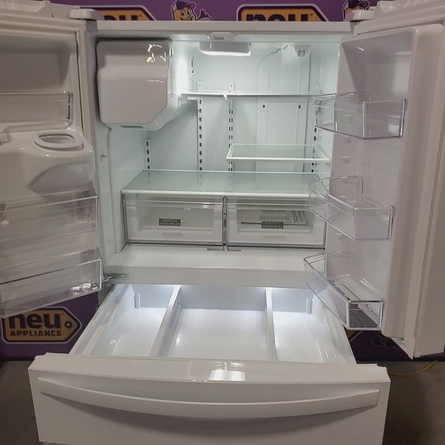 Pictures of Whirlpool 25 cu. ft. French Door Refrigerator with Two-Tier Freezer Storage in White 22142802 - WRMF3636RW - Scratch & Dent (Minor) - Neu Appliance Outlet - Discount Appliance Outlet in Austin, Tx