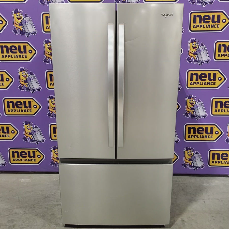 Pictures of Whirlpool French Door 31 Cu. Ft. Refrigerator with Total Coverage Cooling in Fingerprint Resistant Stainless Steel 22121489 - WRFF3136SZ - Scratch & Dent (Moderate) - Neu Appliance Outlet - Discount Appliance Outlet in Austin, Tx