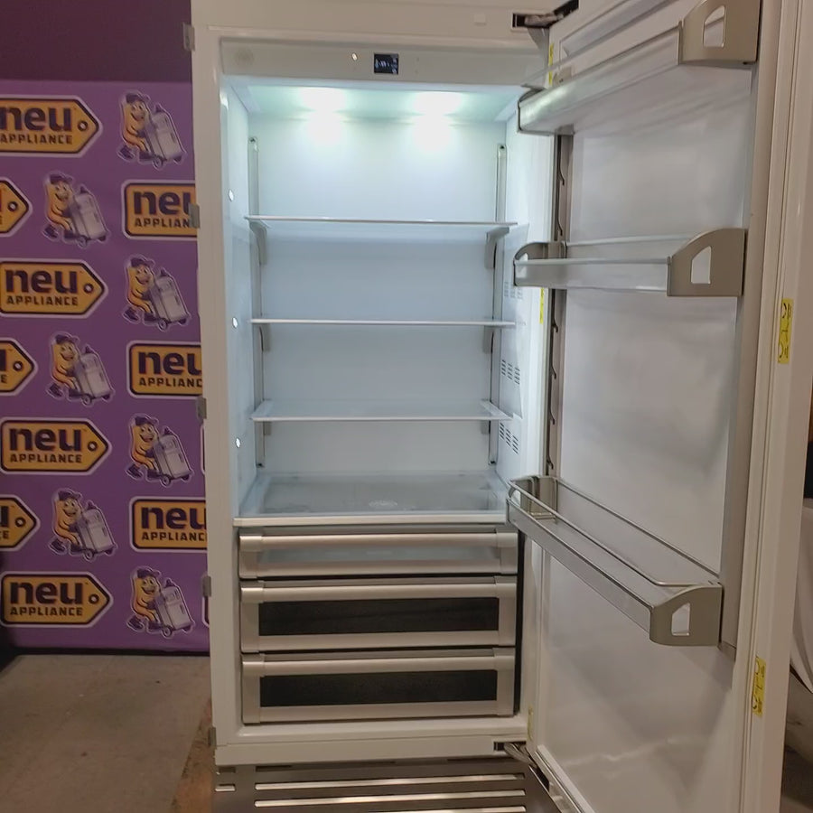 Pictures of Bertazzoni 21.5 cu ft Built-in Refrigerator Column with Interior TFT touch & Scroll Interface, Custom Panel Ready 1119424 - REF36RCPRR/23 - Open Box - Neu Appliance Outlet - Discount Appliance Outlet in Austin, Tx
