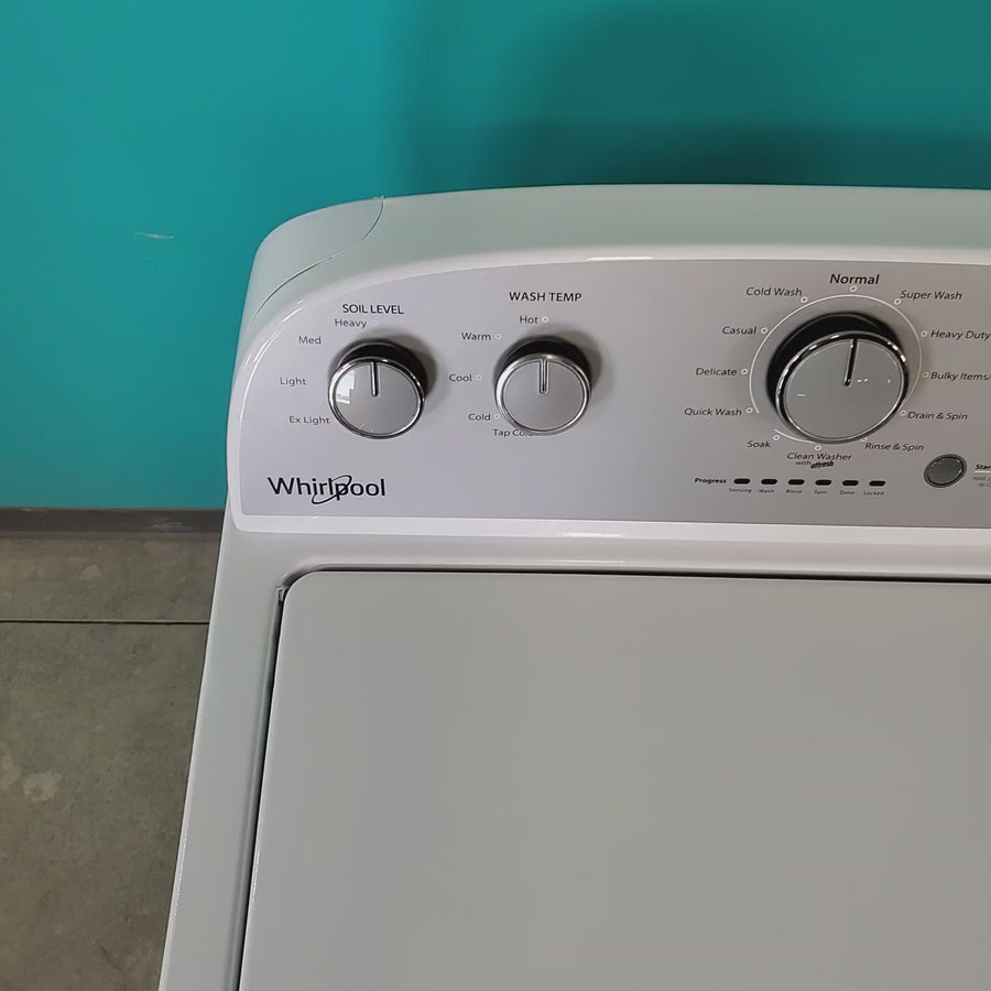 Pictures of Neu Preferred Whirlpool Agitator Washer & Gas Dryer Set: 3.5 cu. ft. Agitator Washer With Extra Water Cycle / Option & 7.0 cu. ft. Gas Dryer With Auto Sensor Dry - Certified Refurbished - Neu Appliance Outlet - Discount Appliance Outlet in Austin, Tx