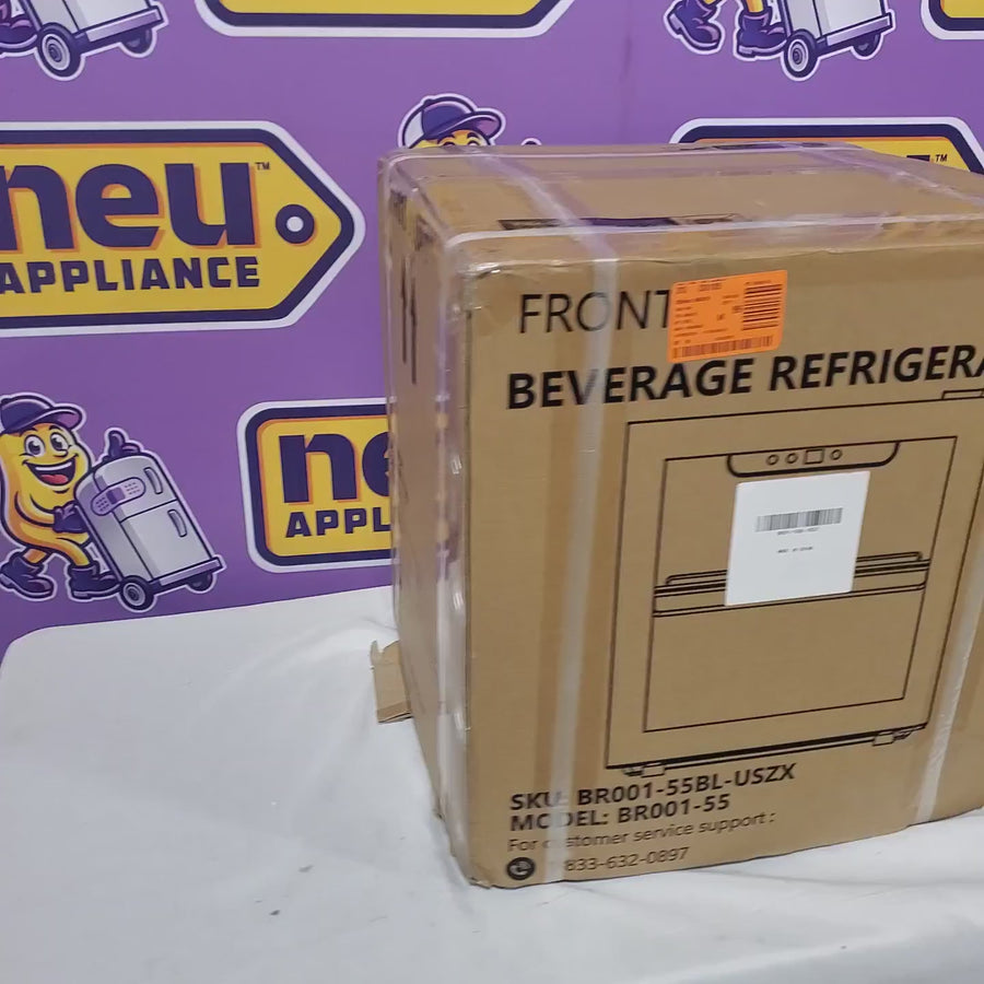 Pictures of SIMZLIFE 17 in. Single Zone 50-Cans Freestanding/Countertop Beverage Refrigerator Cooler Fridge in Black, Rapid Cooling BR001-55 - New in Box - Neu Appliance Outlet - Discount Appliance Outlet in Austin, Tx