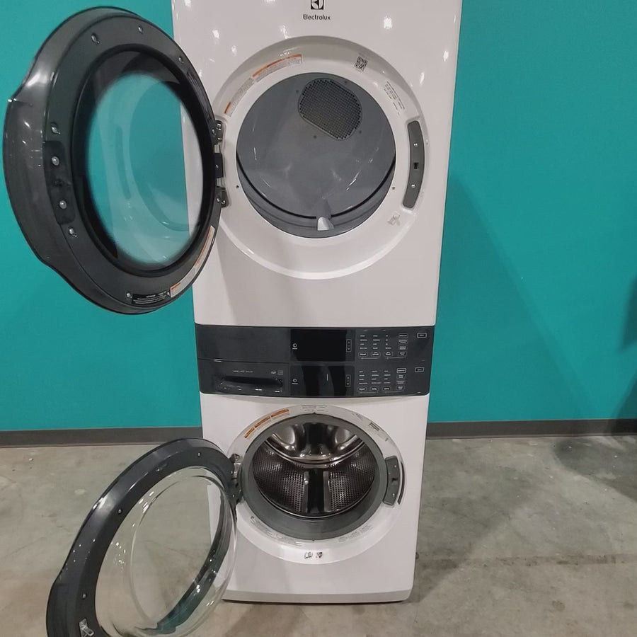 Pictures of Electrolux 300 Series Laundry Tower Single Unit Washer & Electric Dryer with LuxCare® Wash System ELTE7300AW - Scratch & Dent - Minor - Neu Appliance Outlet - Discount Appliance Outlet in Austin, Tx
