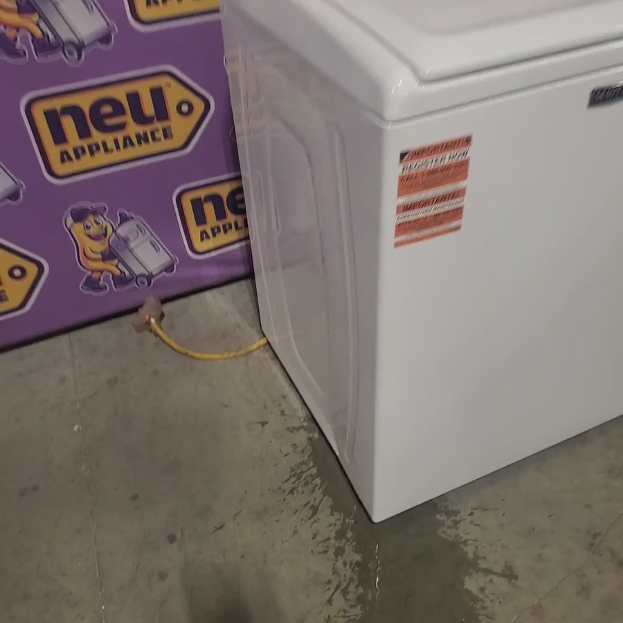 Pictures of Maytag 4.2 Cu. Ft. Capacity Top Load Washer in White MTW4205SW - Scratch & Dent (Minor) and MayTag 7.0 cu. ft. Top Load Electric Wrinkle Prevent Dryer MED4500MW - Scratch & Dent (Minor) - Neu Appliance Outlet - Discount Appliance Outlet in Austin, Tx