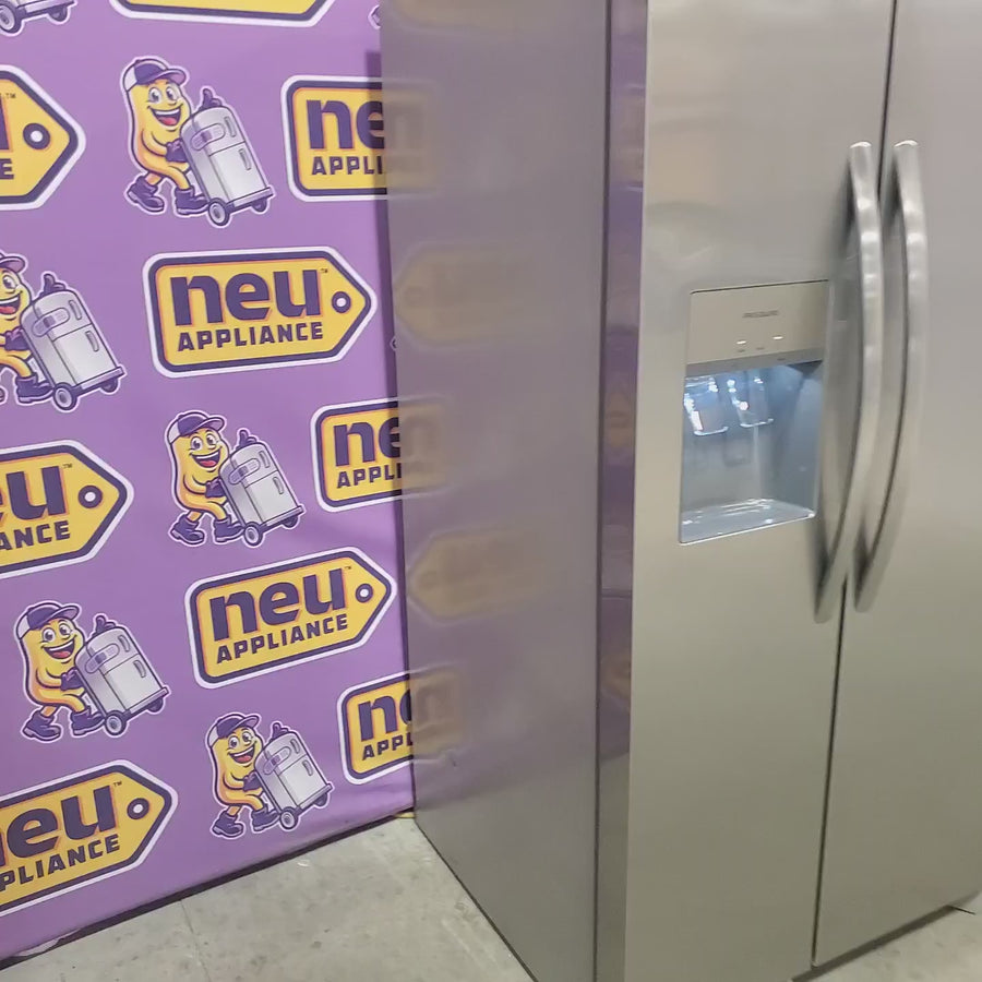 Pictures of Frigidaire 25.6-cu ft ENERGY STAR Side-by-Side Refrigerator with Ice Maker in Fingerprint Resistant Stainless Steel FRSS26L3AF - Scratch & Dent (Minor) - Neu Appliance Outlet - Discount Appliance Outlet in Austin, Tx