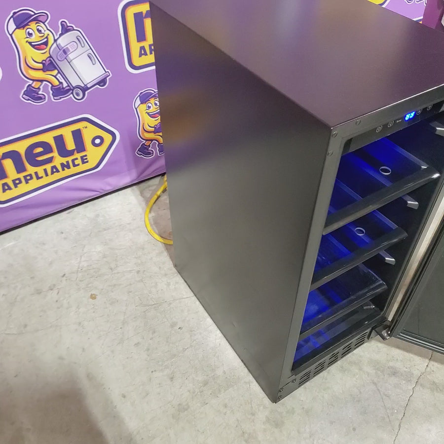 Pictures of Azure 15 Inch Compact Refrigerator with 3 cu. ft. Capacity, Field Reversible Door, Auto Defrost, and Blue LED Lighting 11110460 - A115R-S - Scratch & Dent (Minor) - Neu Appliance Outlet - Discount Appliance Outlet in Austin, Tx