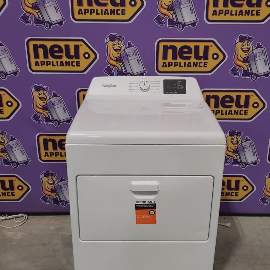 Pictures of Whirlpool 4.2-4.3 Cu. Ft. Top Load Washer with 2-in-1 Removable Agitator and Soft Close Glass Lid WTW4307SW - Open Box and Whirlpool 7.0 cu. ft. Electric Dryer with Adaptive Dry and Wrinkle Shield™ Option WED4307SW - Scratch & Dent (Minor) - Neu Appliance Outlet - Discount Appliance Outlet in Austin, Tx