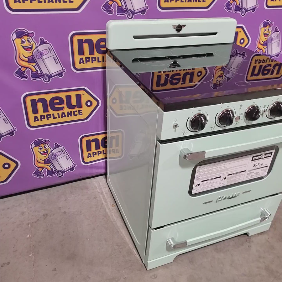 Pictures of Unique 30' Classic Retro Induction Range Summer Mint Green UNQ30CRICLG - Open Box - Neu Appliance Outlet - Discount Appliance Outlet in Austin, Tx