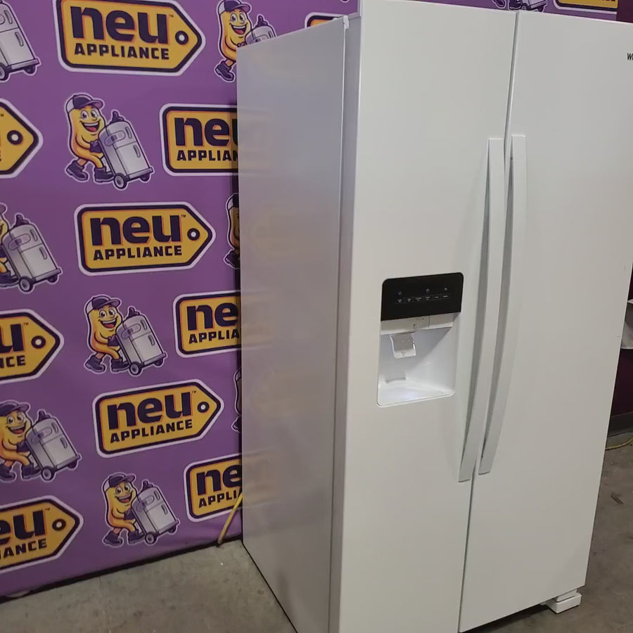Pictures of Whirlpool 24.6-cu ft Standard-Depth Side-by-Side Refrigerator with Ice Maker, Water and Ice Dispenser in White WRS315SDHW - Scratch & Dent (Minor) - Neu Appliance Outlet - Discount Appliance Outlet in Austin, Tx