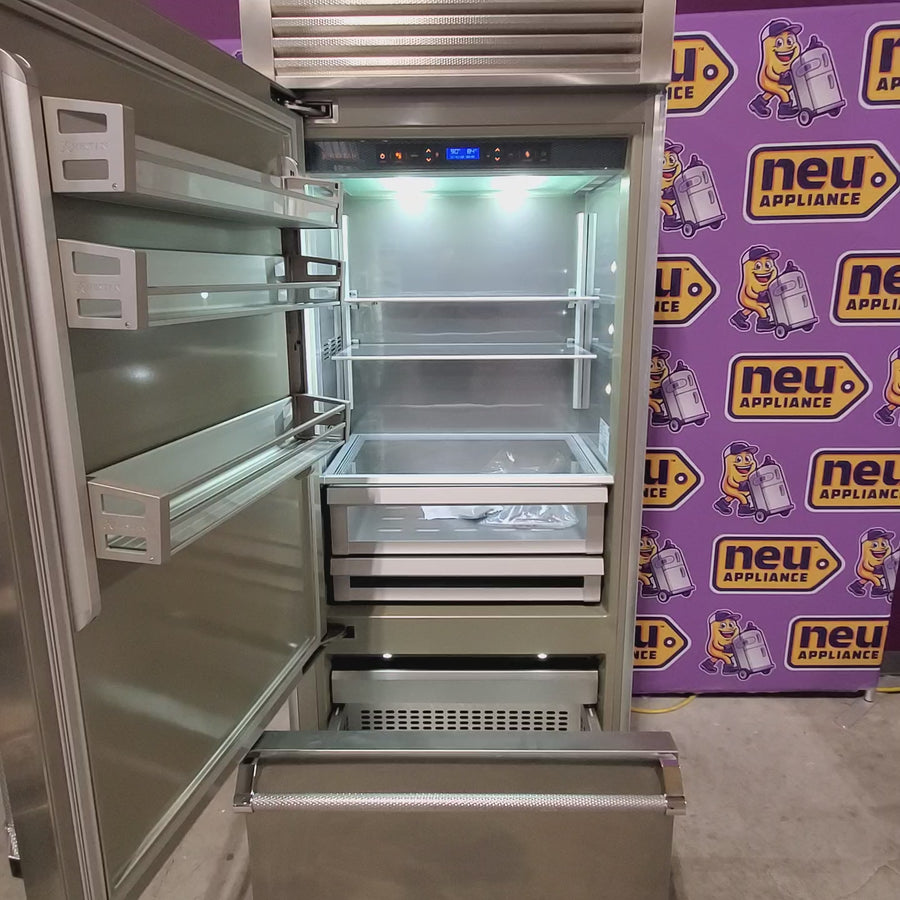 Pictures of Hestan Built-In Bottom Freezer Refrigerator with Top Compressor, EvenFlow Air Circulating Technology™, Dual Variable Speed Compressors, and FreshZone™ 11112545 - KRPL36 - Open Box - Neu Appliance Outlet - Discount Appliance Outlet in Austin, Tx