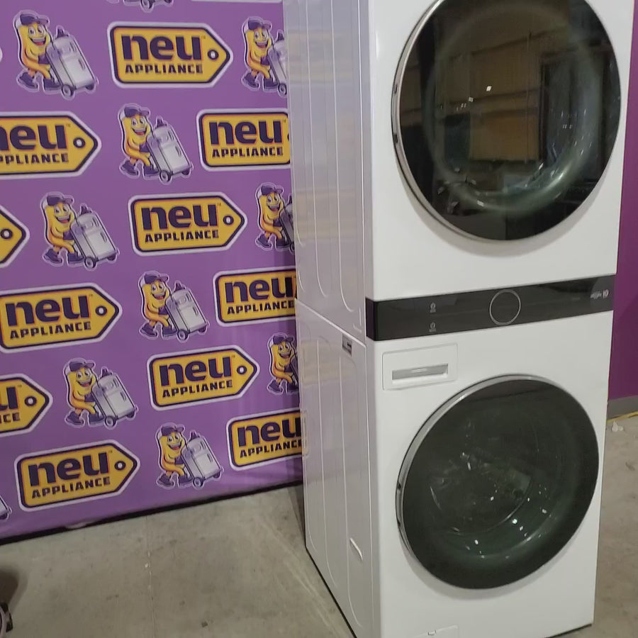 Pictures of LG Front Load Wash Tower with Center Control 4.5 Cu. Ft. Washer and 7.4 Cu. Ft. Dryer WKE100HWA - Scratch & Dent (Moderate) - Neu Appliance Outlet - Discount Appliance Outlet in Austin, Tx