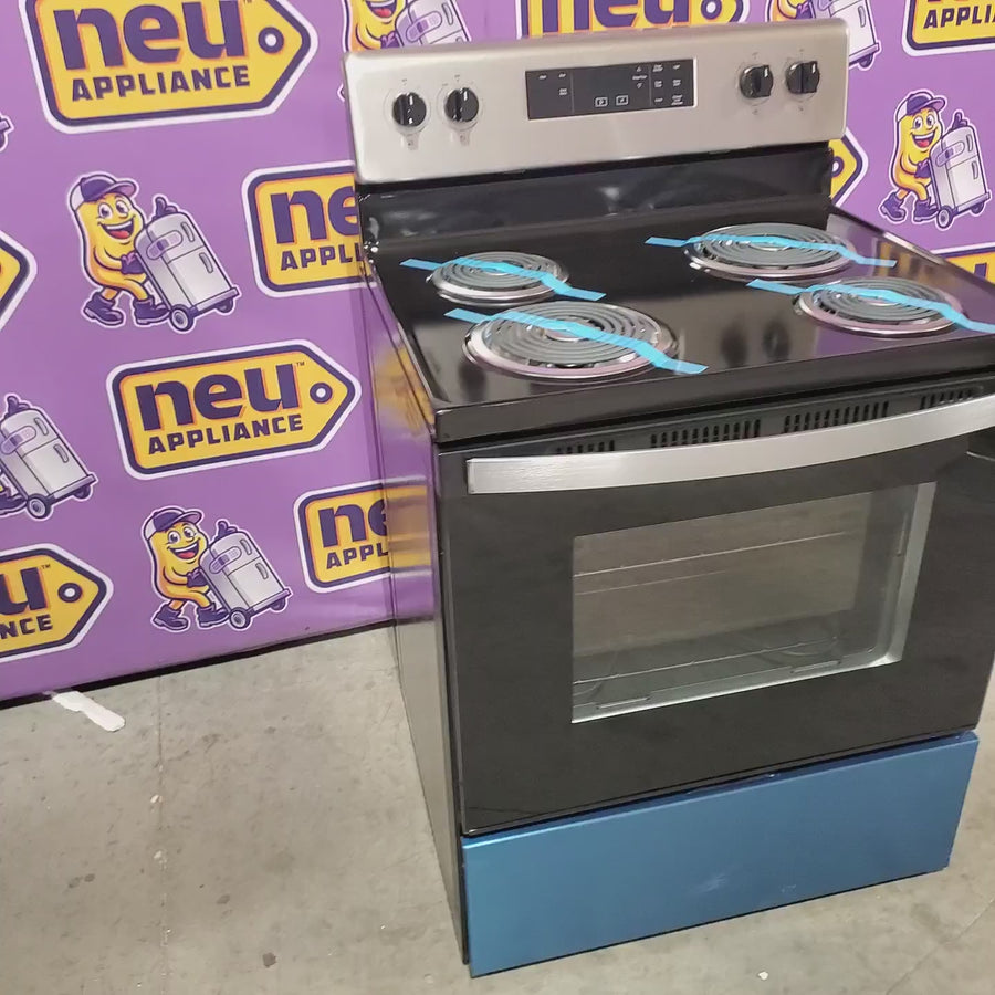 Pictures of Whirlpool Stainless Steel 4.8 cu. ft. Electric Range with Keep Warm Setting and Large Oven Window WFC150M0JS - Open Box - Neu Appliance Outlet - Discount Appliance Outlet in Austin, Tx