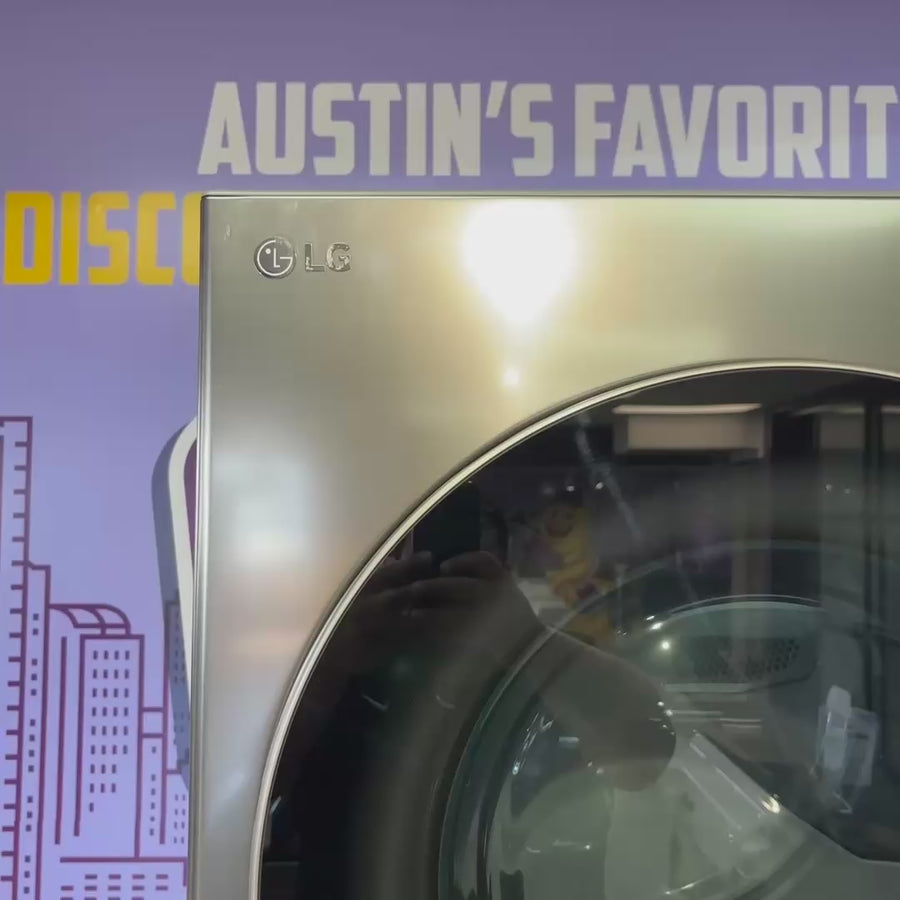 Pictures of LG Graphite Steel Front Load WashTower Single Unit with Center Controls 4.5 Cu. Ft. Washer and 7.4 Cu. Ft. Dryer WKE100HVA - Scratch and Dent (Minor) - Neu Appliance Outlet - Discount Appliance Outlet in Austin, Tx