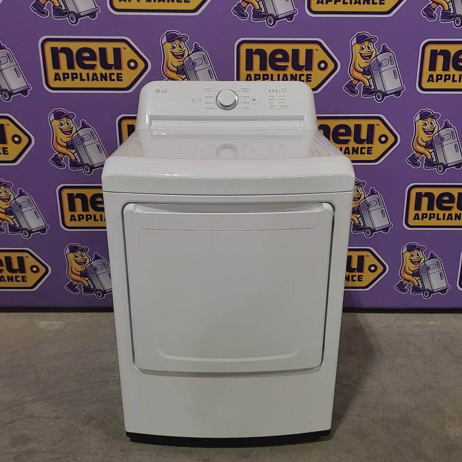 Pictures of LG 7.3 Cu. Ft. Electric Rear Control Ultra Large Capacity Dryer in White with Sensor Dry 22121518 - DLE6100W - Open Box - Neu Appliance Outlet - Discount Appliance Outlet in Austin, Tx
