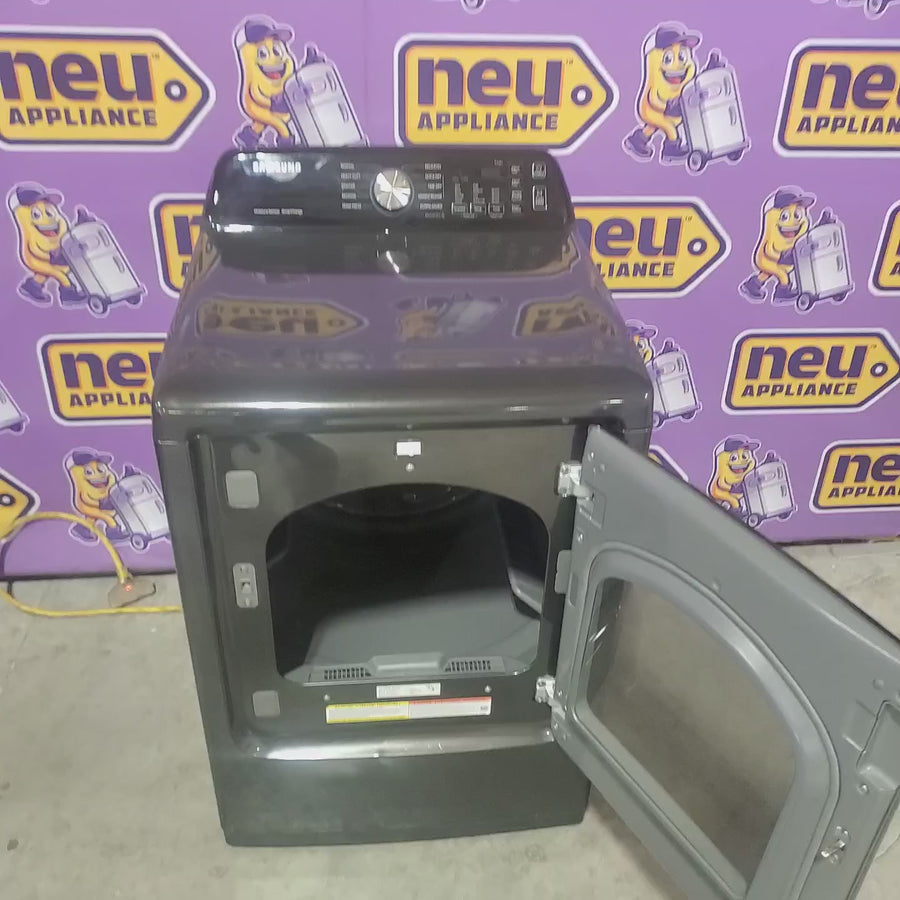 Pictures of Samsung Black Stainless Steel Electric 7.4 Cu. Ft. Dryer with Steam Sanitize DVE50R5400V - Scratch & Dent (Major) - Neu Appliance Outlet - Discount Appliance Outlet in Austin, Tx