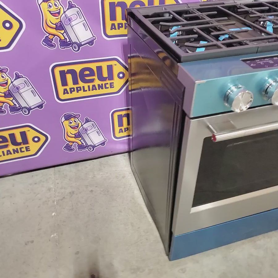 Pictures of KitchenAid 30-in 5 burners 5-cu ft Air Fry Convection Oven Slide-in Natural Gas in PrintShield Stainless Finish KSGS430SPS - Open Box - Neu Appliance Outlet - Discount Appliance Outlet in Austin, Tx