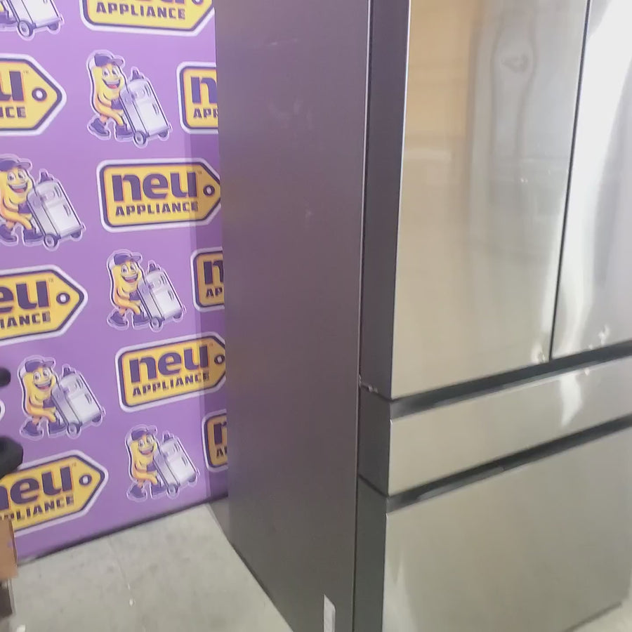 Pictures of Samsung Bespoke 36 in. 29 cu. ft. Standard Depth 4-Door French Door Refrigerator in Stainless Steel with Beverage Center RF70F29DER - Scratch & Dent (Moderate) - Neu Appliance Outlet - Discount Appliance Outlet in Austin, Tx