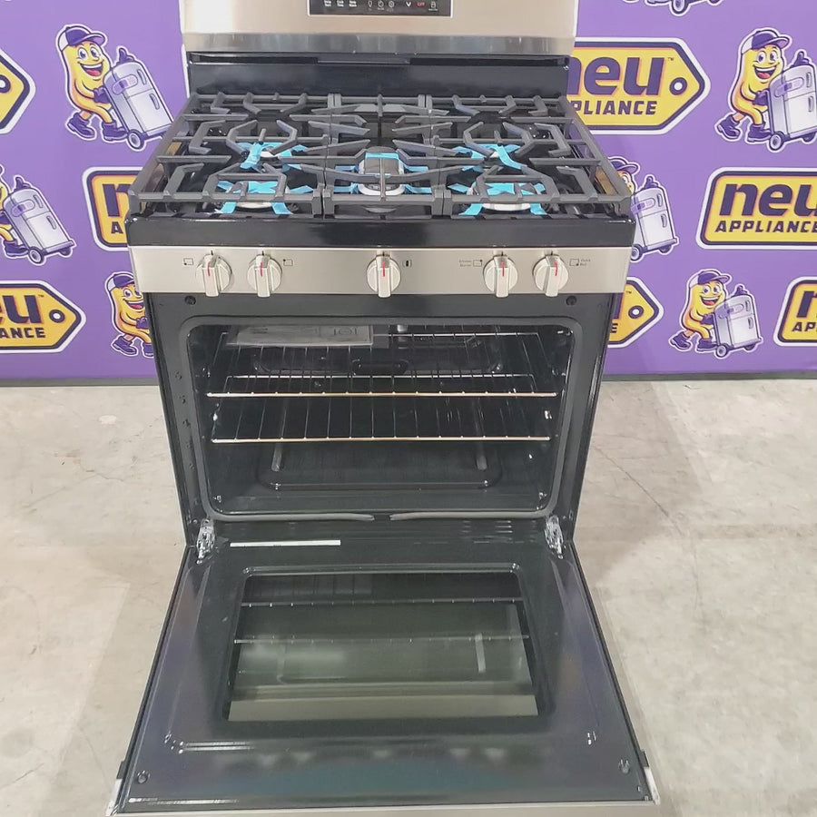 Pictures of Frigidaire 30" EasyCare™ Stainless Steel Finish 5 Burner Gas Range with Quick Boil and Even Baking Technology FCRG306LAF - Open Box - Neu Appliance Outlet - Discount Appliance Outlet in Austin, Tx