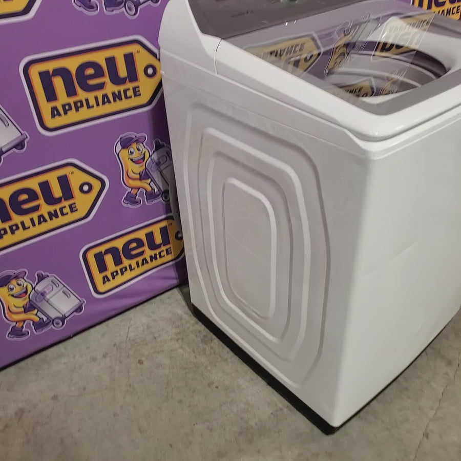 Pictures of Samsung White Top Load 5.0 Cu. Ft. Washer with Active Water Jet WA50R5200AW - Certified Refurbished and Samsung White Electric 7.4 Cu. Ft. Dryer with Sensor Dry 16299 - DVE50R5200W - Certified Refurbished - Neu Appliance Outlet - Discount Appliance Outlet in Austin, Tx