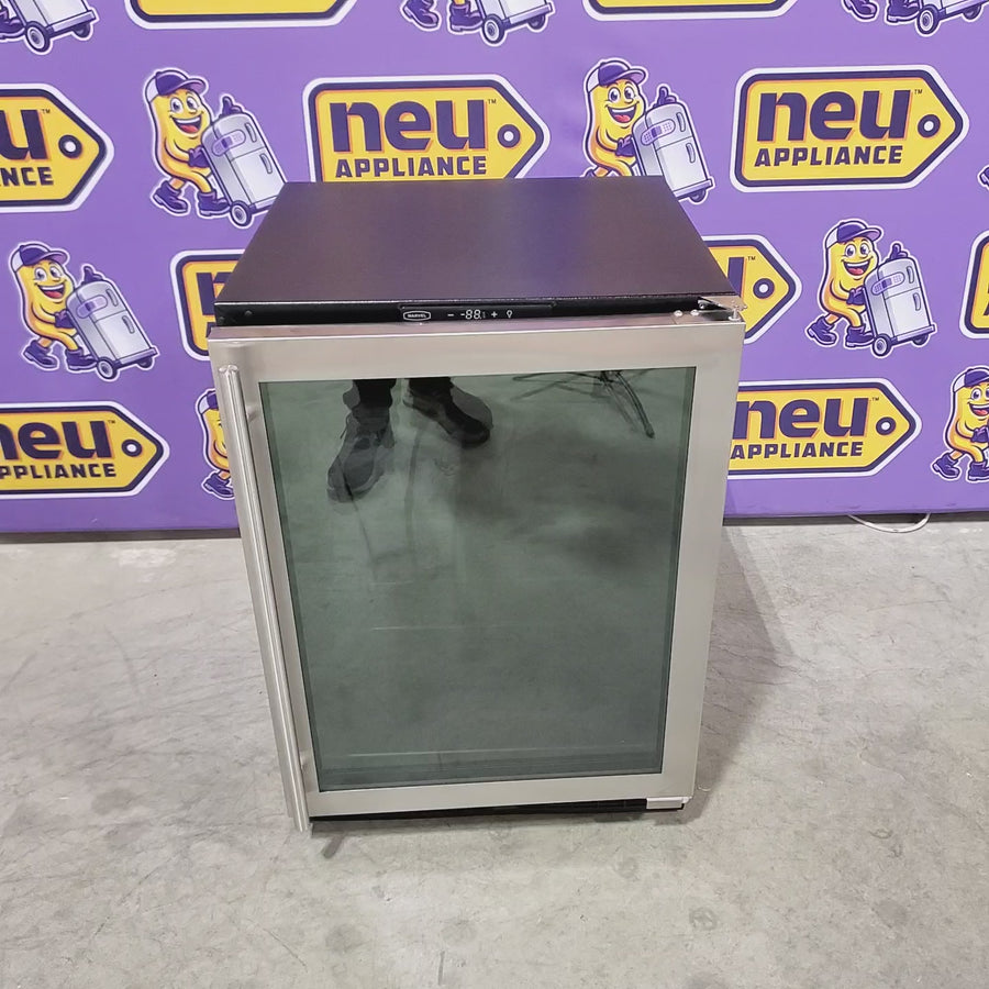 Pictures of Marvel 24 Inch Built-In Undercounter Beverage Center with 6 Bottle/190 Can Capacity, Dynamic Cooling Technology, Digital Controls, Reversible Door, and ENERGY STAR® Certified 11113229 - MLBV124SG01A - Open Box - Neu Appliance Outlet - Discount Appliance Outlet in Austin, Tx