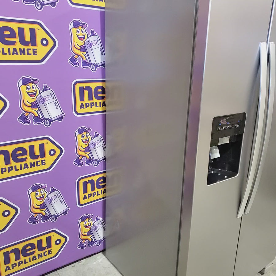 Pictures of Whirlpool 24 cu ft Capacity Side By Side Refrigerator with Ice and Water Dispenser in Fingerprint Resistant Stainless Steel WRS315SDHZ - Scratch & Dent (Minor) - Neu Appliance Outlet - Discount Appliance Outlet in Austin, Tx